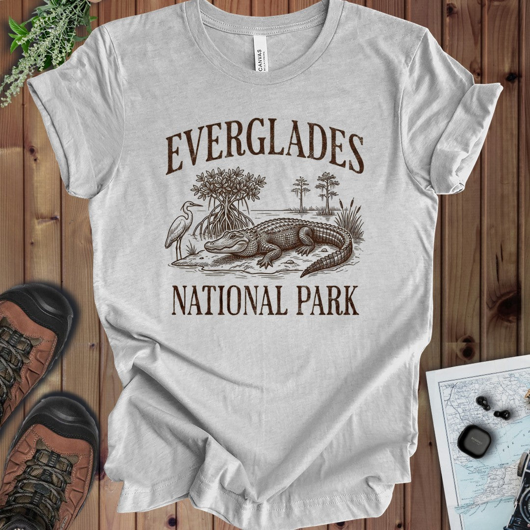 Everglades National Park Rustic Kids Graphic T-Shirt in Athletic Heather