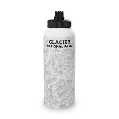 Glacier National Park Stainless Steel Water Bottle (3 Lids, 3 Sizes) water bottle Printify
