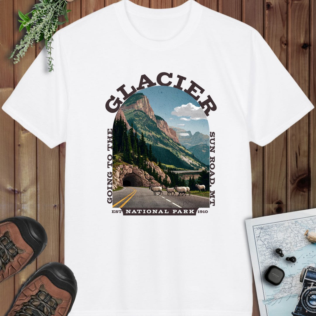 Glacier National Park Fit Going To The Sun Road Montana 1 Performance T-Shirt in White