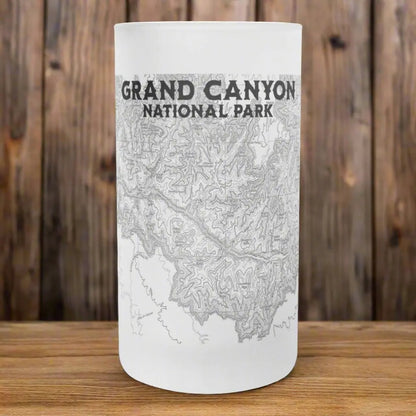 Grand Canyon National Park Topographic Frosted Mug Drinkware teelaunch