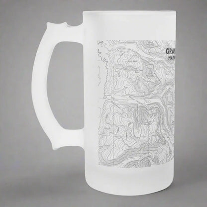 Grand Teton National Park Topographic Pint Mug beer mug teelaunch