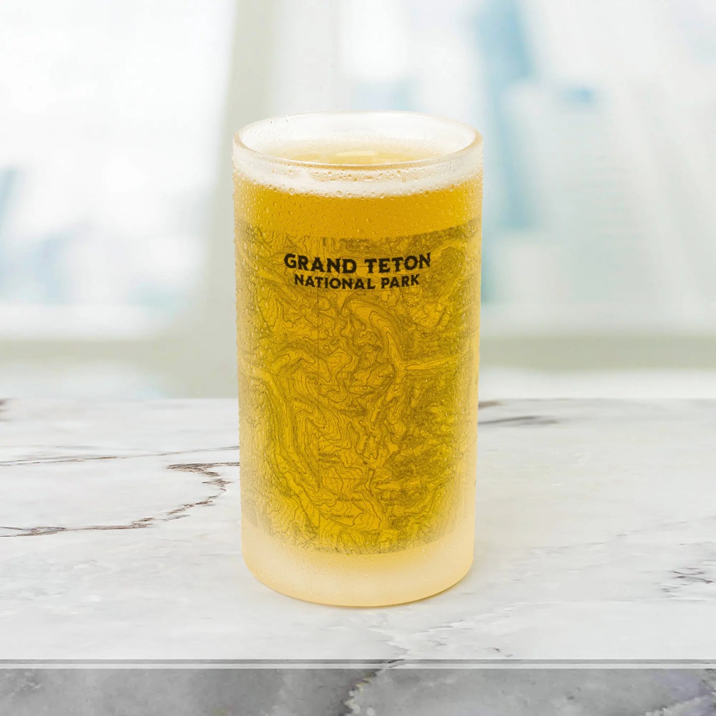 Grand Teton National Park Topographic Pint Mug beer mug teelaunch