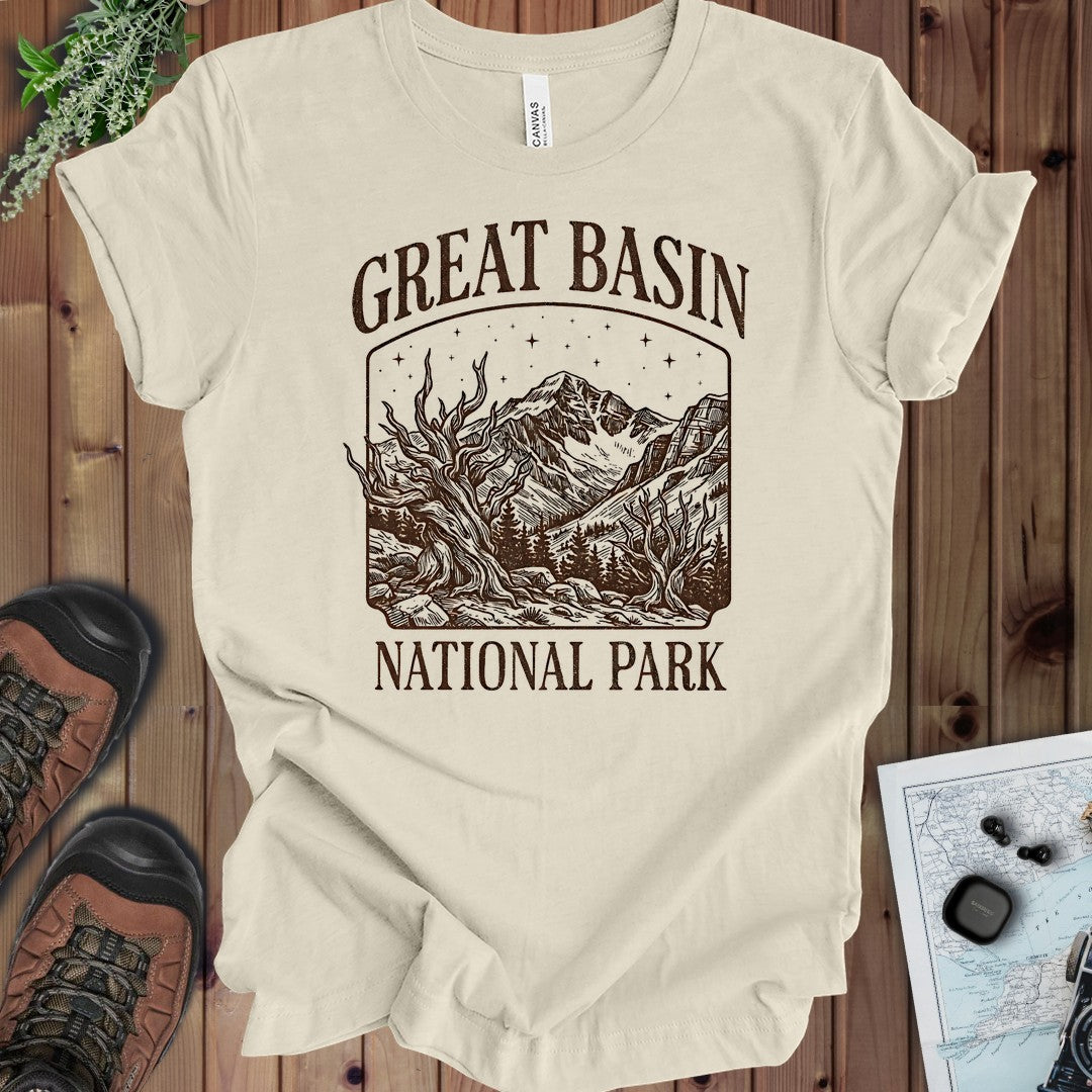 Great Basin National Park Kids Rustic Graphic T-Shirt in Natural