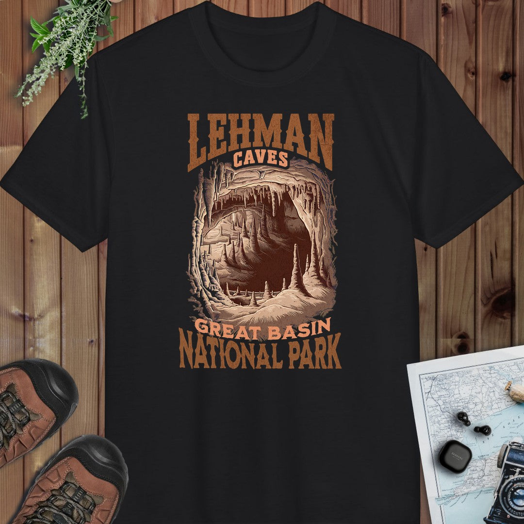 Great Basin National Park Lehman Caves Performance T-Shirt in Black