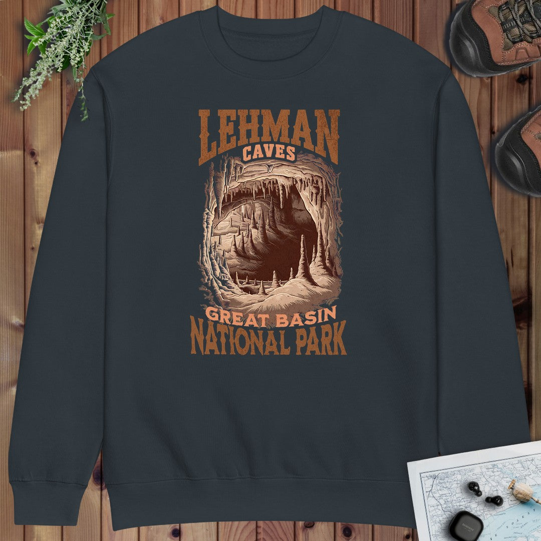 Great Basin National Park Lehman Caves Crewneck Sweatshirt in Navy