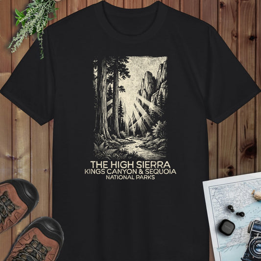 The High Sierra Kings Canyon Sequoia Performance T-Shirt in Black