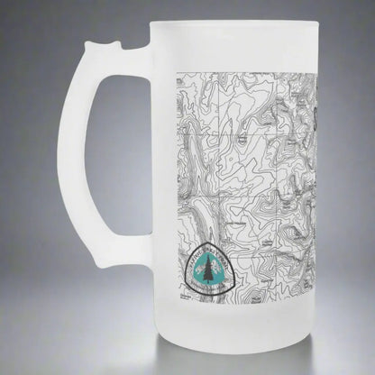 Mount Whitney High Sierra Topographic Frosted Pint Mug Beer Stein PCT JMT Drinkware teelaunch