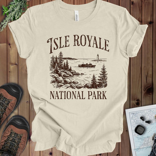 Isle Royale National Park Classic Kids Graphic T-Shirt in Natural