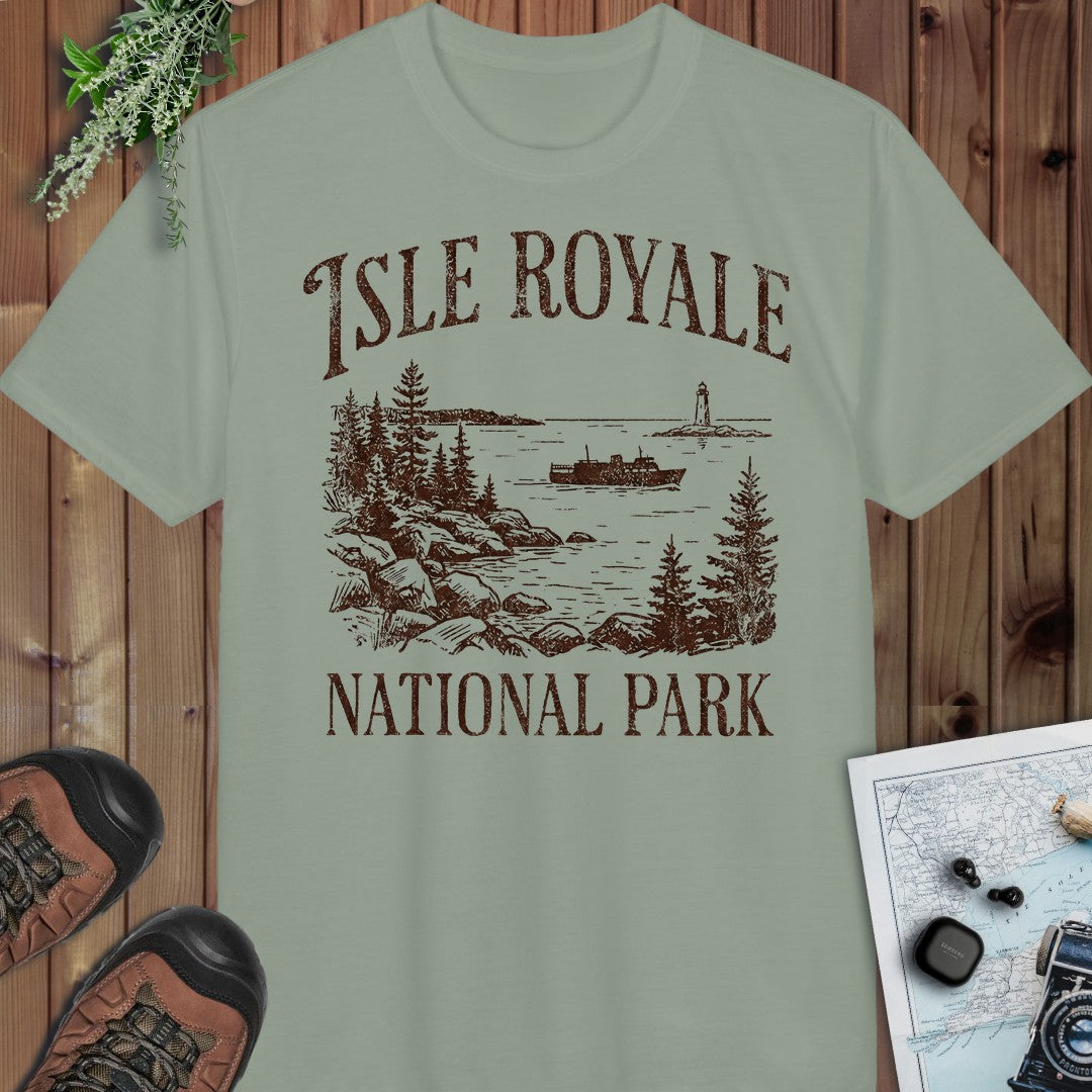 Isle Royale National Park Classic Performance T-Shirt in Sage