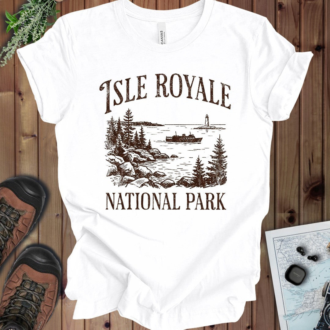 Isle Royale National Park Classic Kids Graphic T-Shirt in White