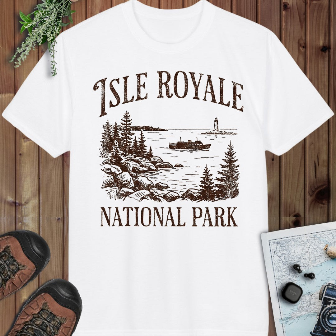 Isle Royale National Park Classic Performance T-Shirt in White