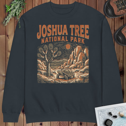 Joshua Tree National Park Desert Tortoise Graphic Crewneck Sweatshirt in Navy