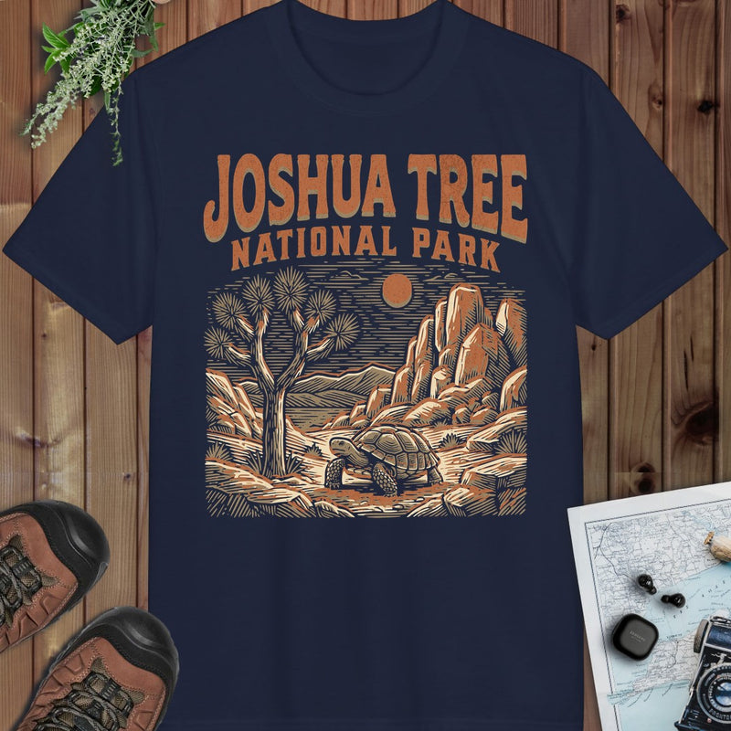 Joshua Tree National Park Desert Tortoise Performance T-Shirt in Navy