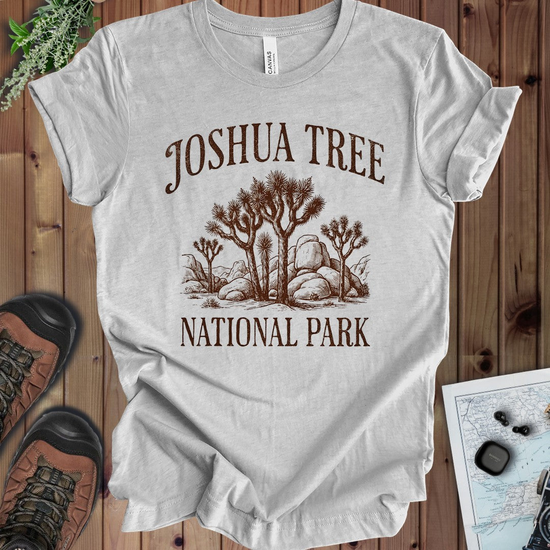 Joshua Tree National Park Rustic Kids Graphic T-Shirt in Athletic Heather