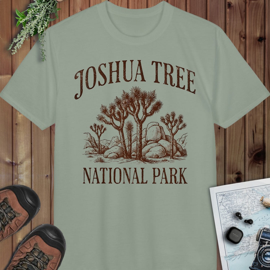 Joshua Tree National Park Rustic Performance T-Shirt in Sage