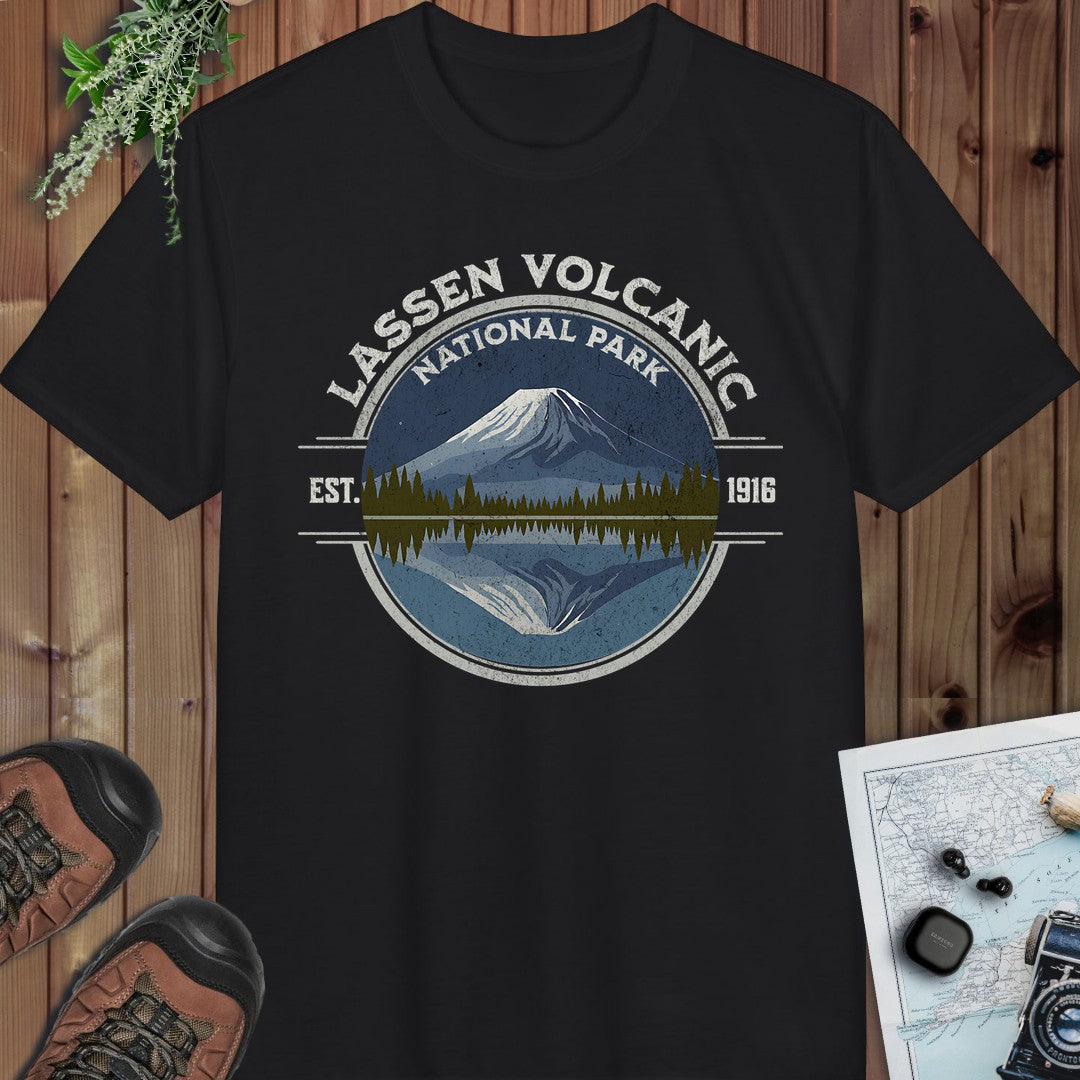 Lassen Volcanic National Park Performance T-Shirt in Black
