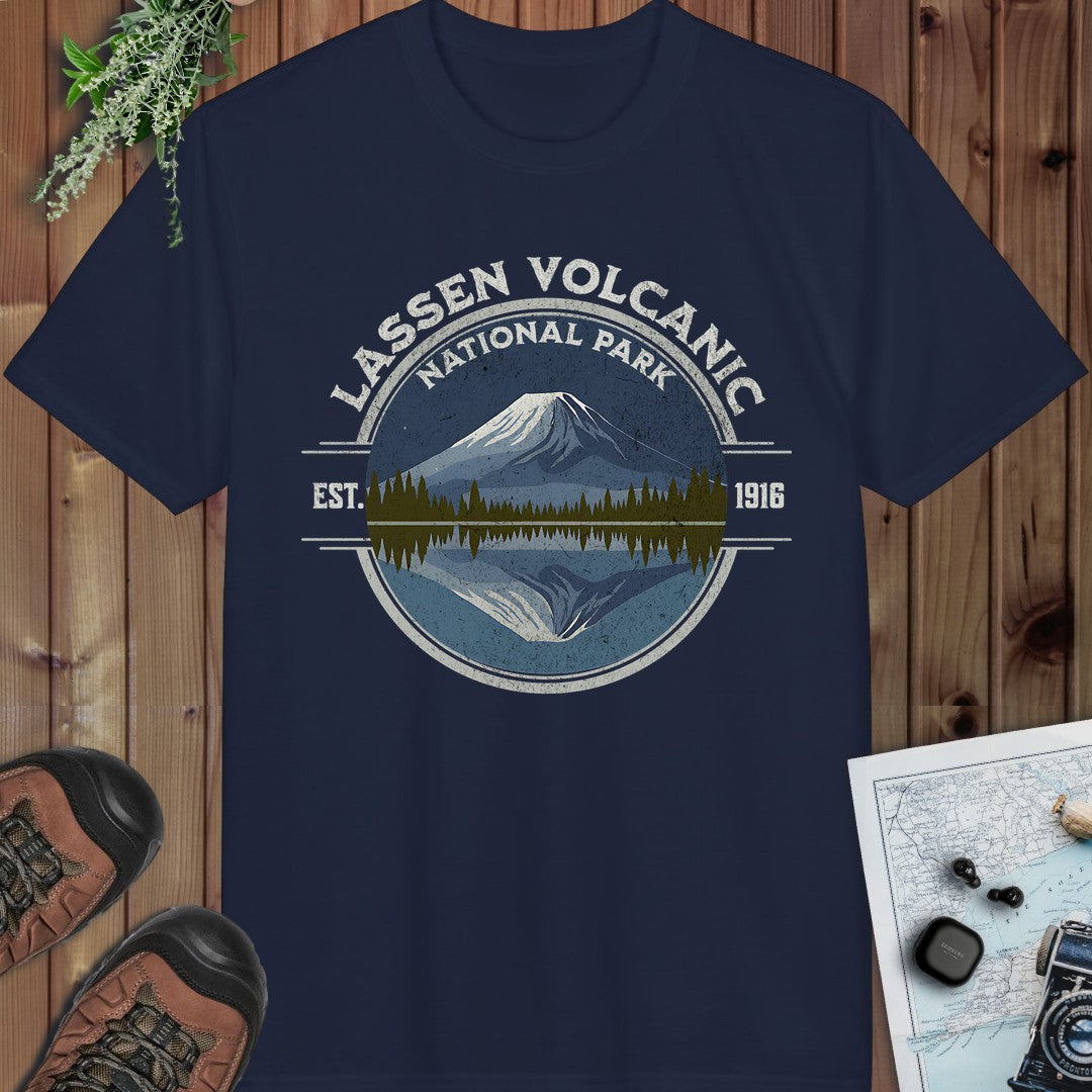 Lassen Volcanic National Park Performance T-Shirt in Navy