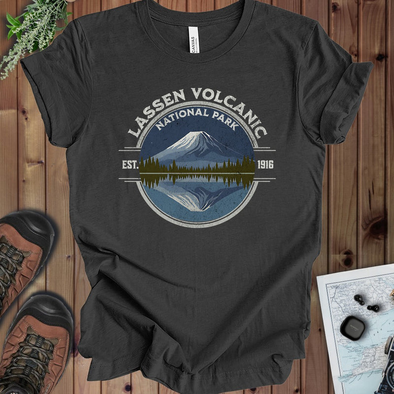 Lassen Volcanic National Park T- Shirt Kids Graphic T-Shirt in Dark Grey Heather