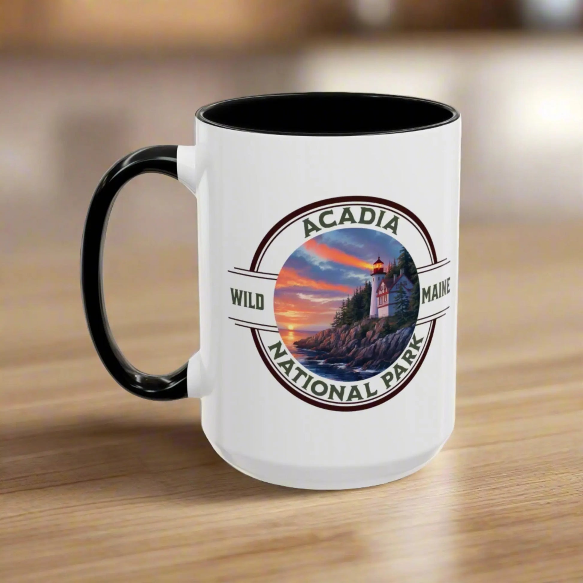 Acadia National Park Accent Mug (2 Sizes, 5 Colors) Mug teelaunch