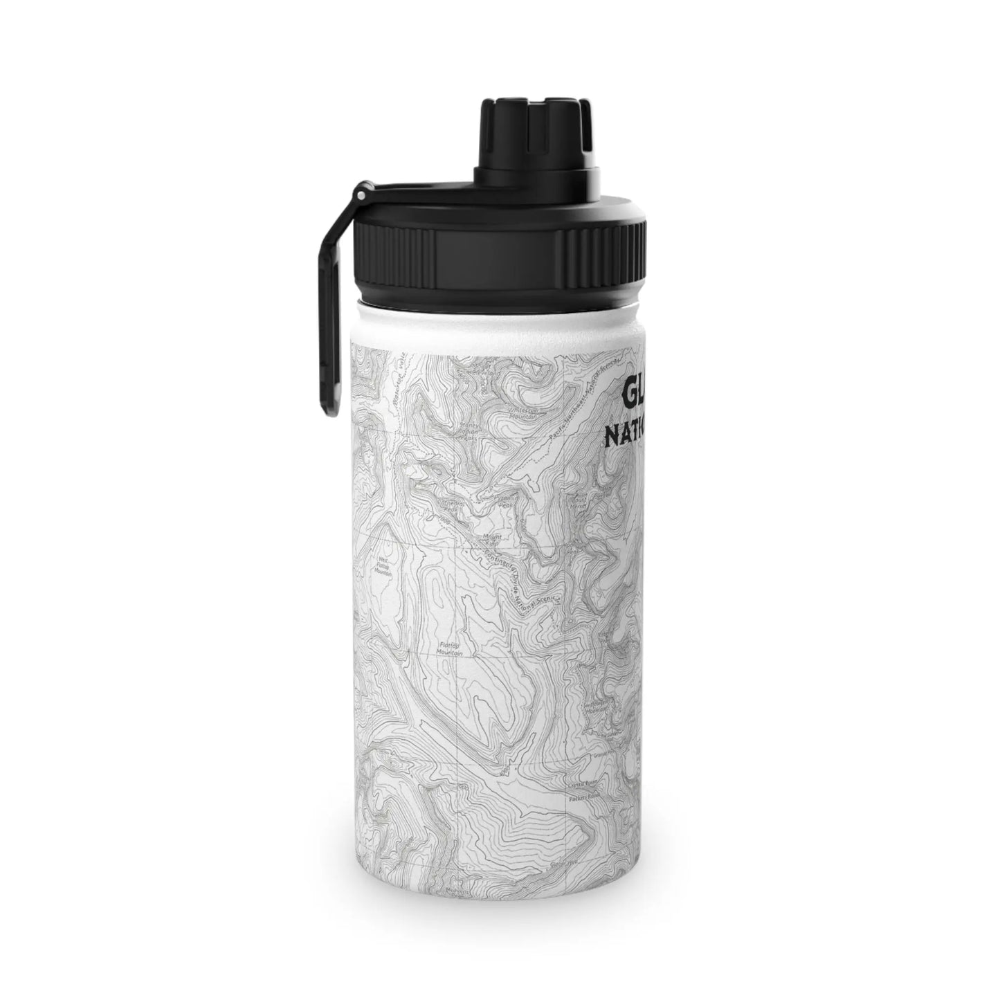 Glacier National Park Stainless Steel Water Bottle (3 Lids, 3 Sizes) water bottle Printify