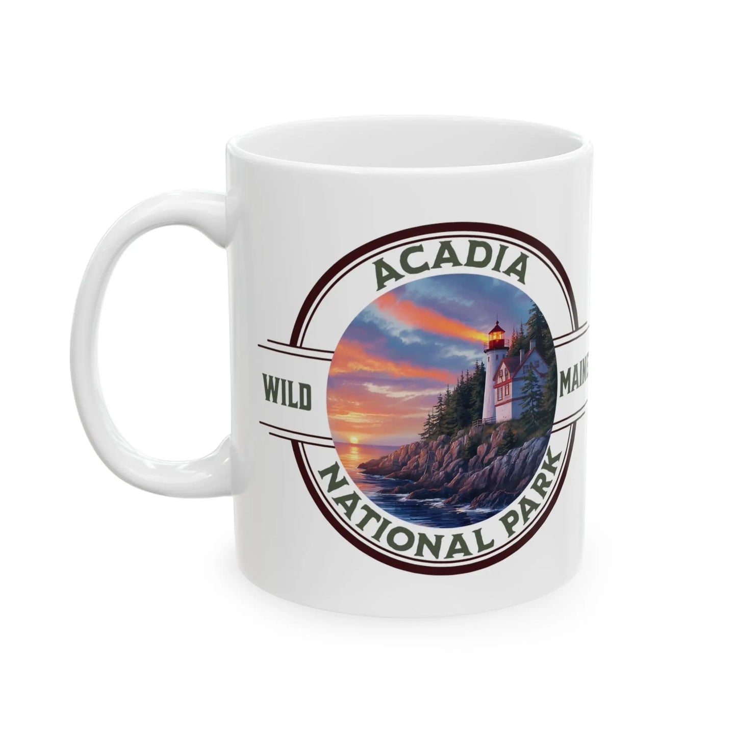 Acadia National Park Accent Mug (2 Sizes, 5 Colors) Mug teelaunch