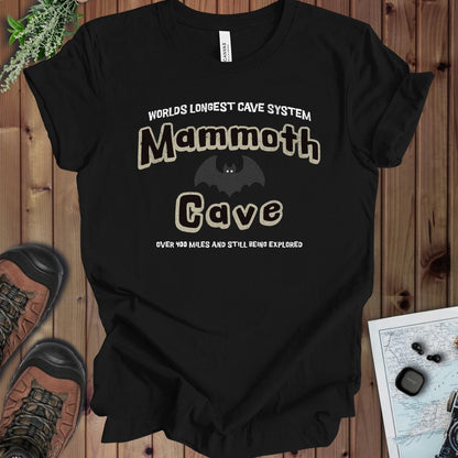 Mammoth Cave National Park Longest Cave Kids Graphic T-Shirt in Black