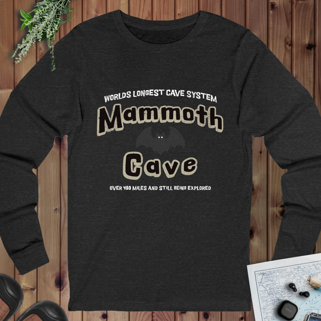 Mammoth Cave National Park Longest Cave Long Sleeve T-Shirt in Dark Grey Heather