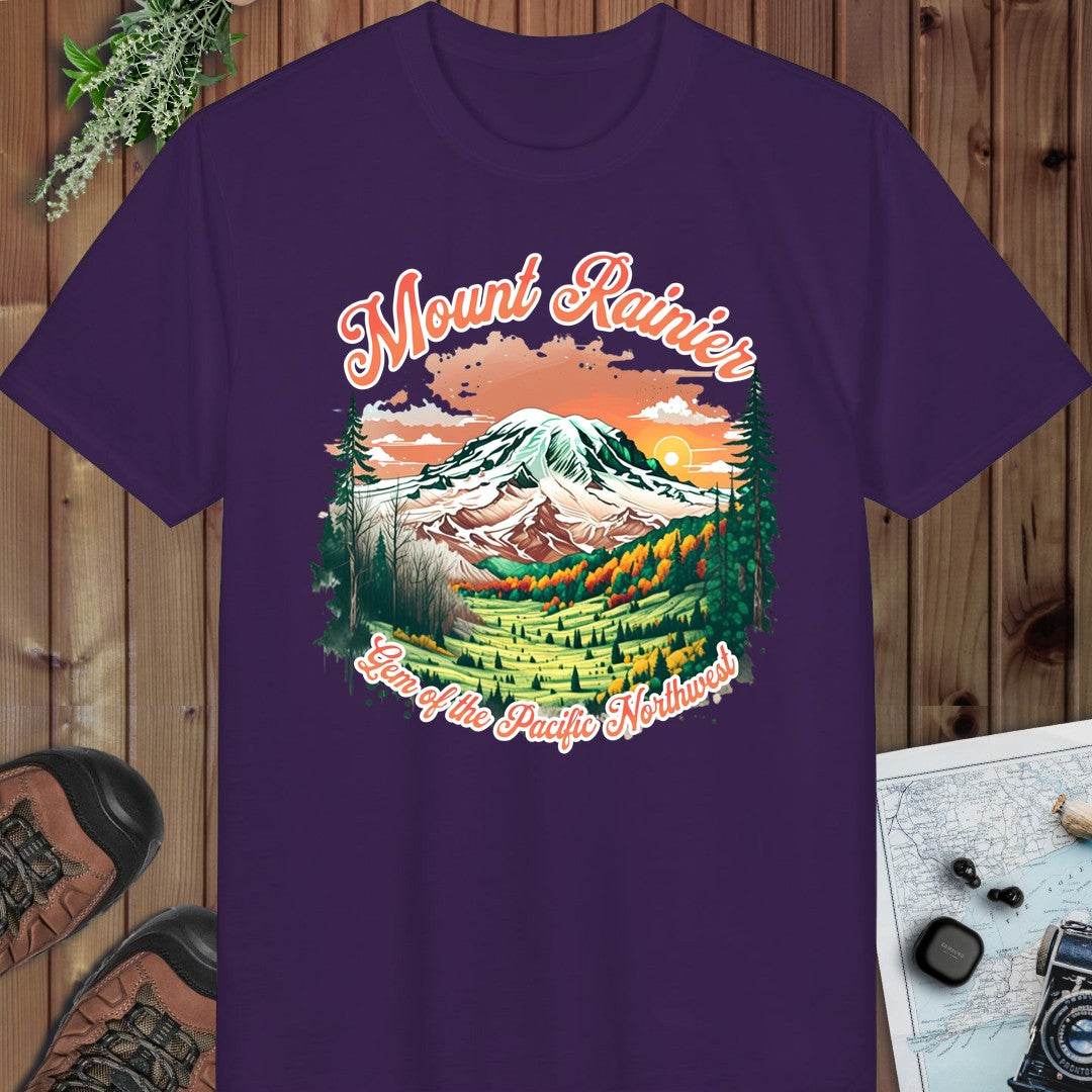 Mount Rainier National Park Gem Of The Pacific Northwest Performance T-Shirt in Purple