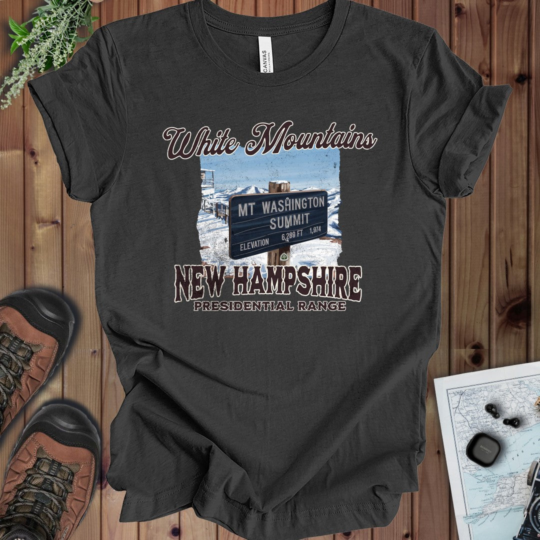 Mount Washington Sign Kids Graphic T-Shirt in Dark Grey Heather