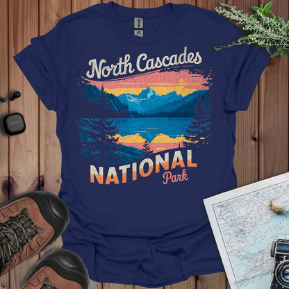 North Cascades National Park Unisex T-Shirt T-Shirt Printify XS Navy