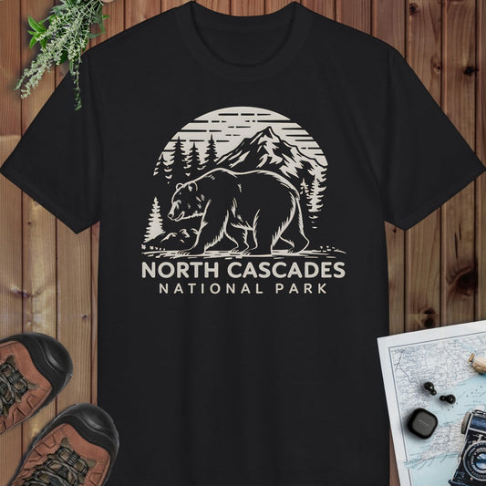 North Cascades National Park Performance T-Shirt in Black