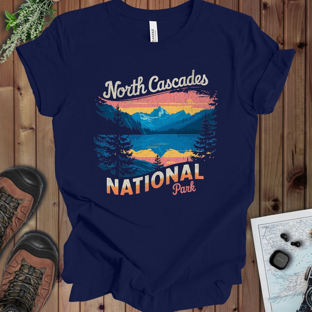 North Cascades National Park Kids Graphic T-Shirt in Navy