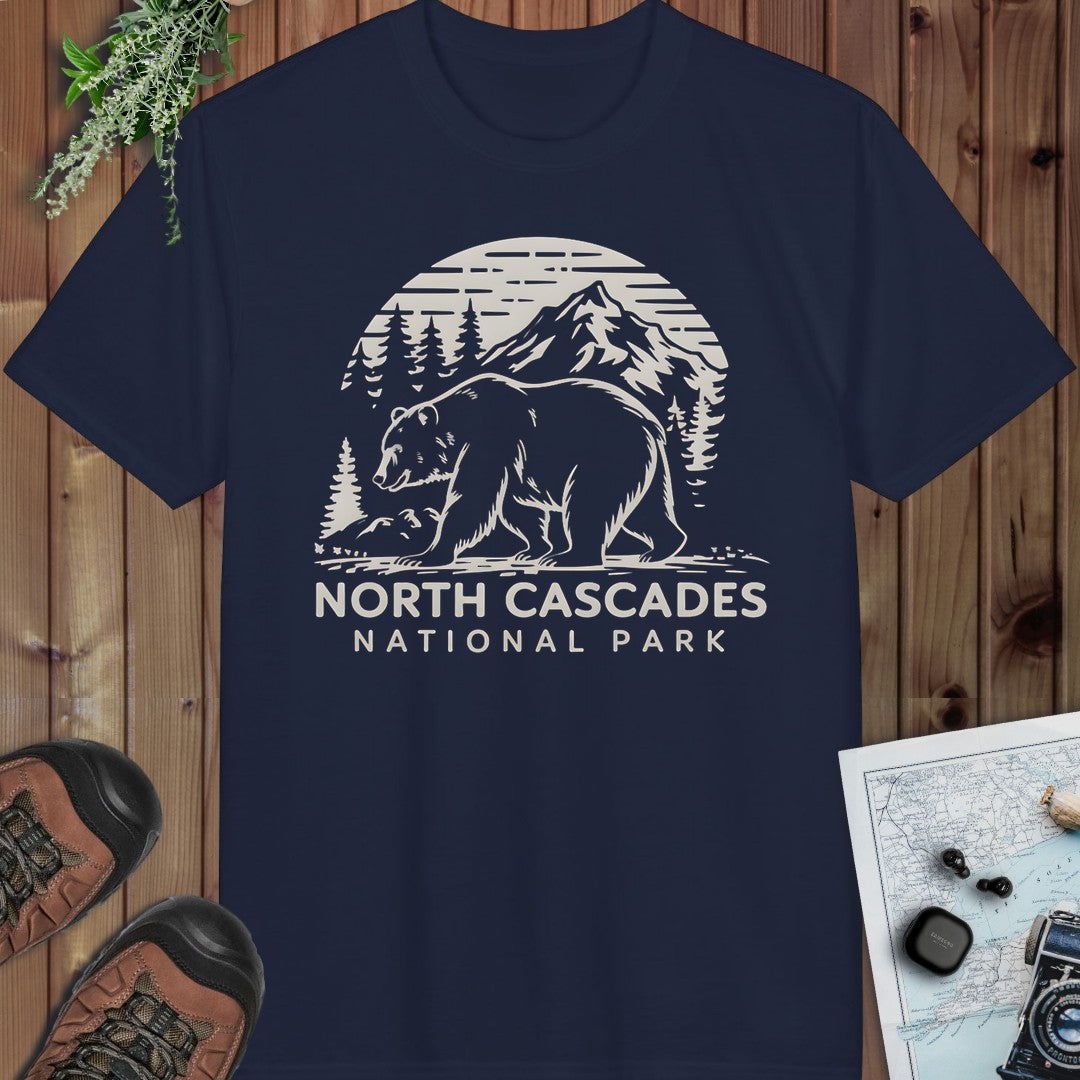 North Cascades National Park Performance T-Shirt in Navy