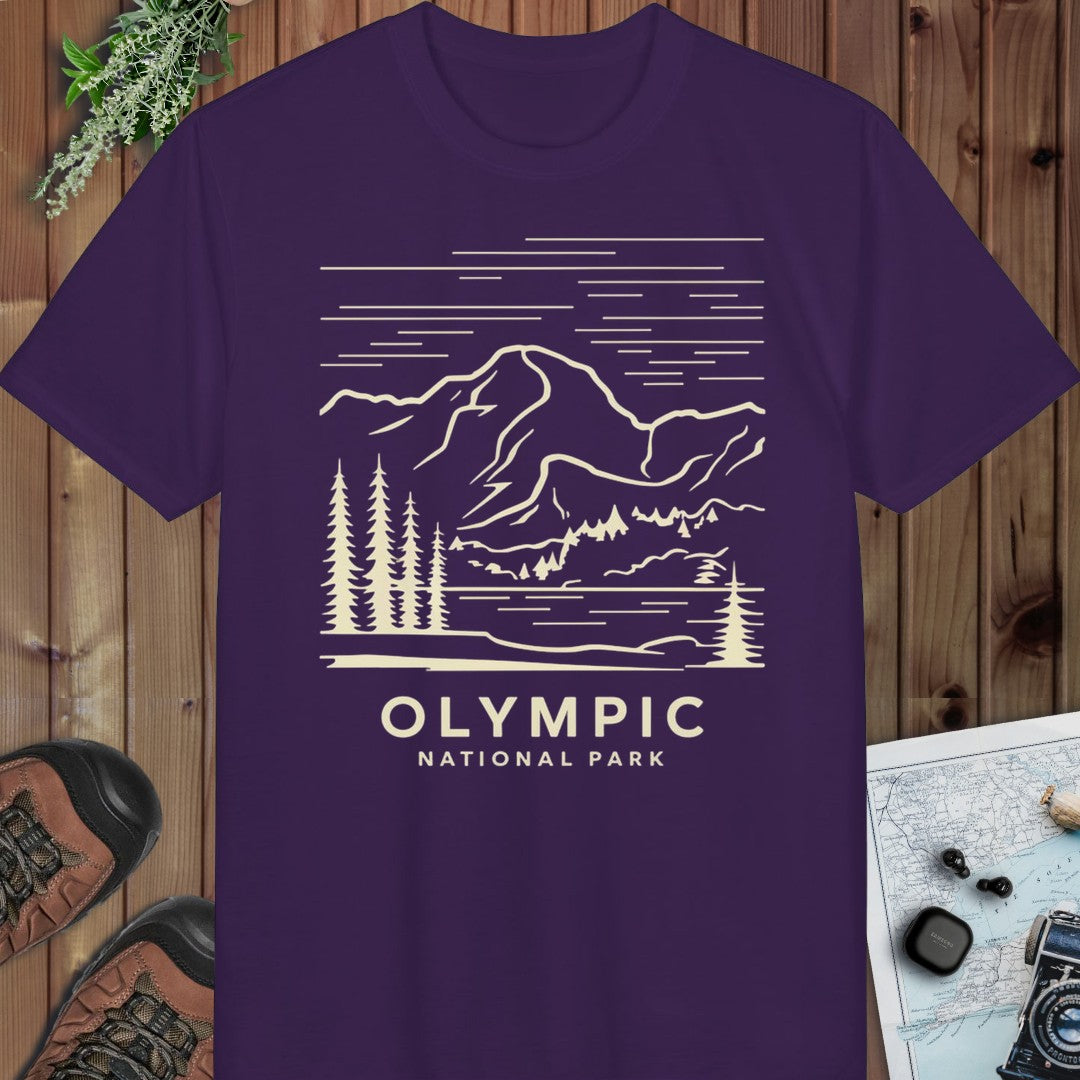 Olympic National Park Performance T-Shirt in Purple