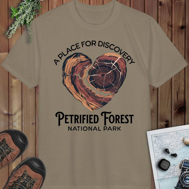 Petrified Forest National Park Heart Wood Performance T-Shirt in Prairie Dust