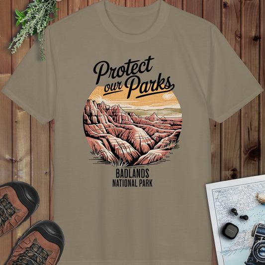 Protect Our Parks Badlands National Park Performance T-Shirt in Prairie Dust