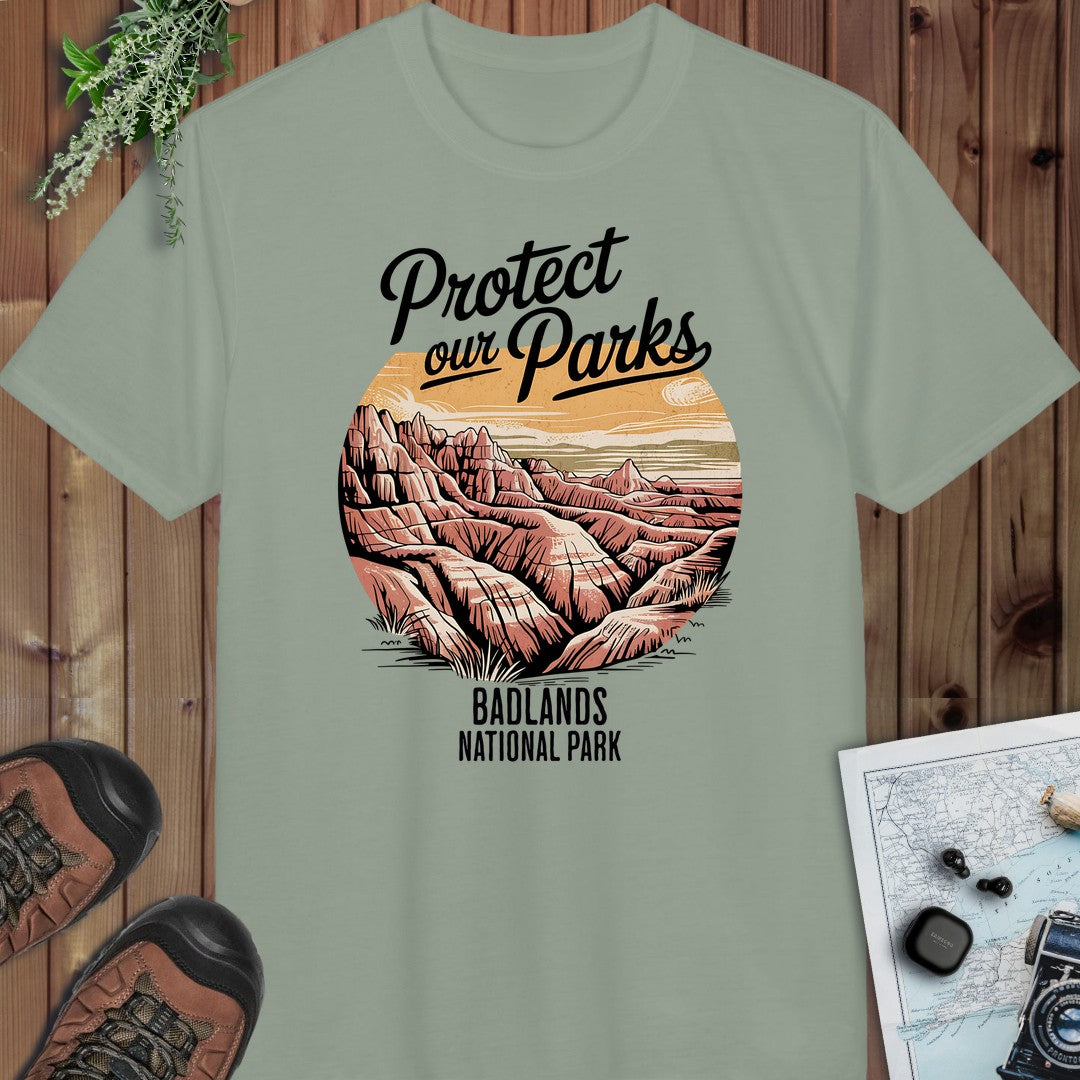Protect Our Parks Badlands National Park Performance T-Shirt in Sage