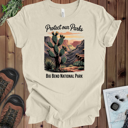 Protect Our Parks Big Bend Kids Graphic T-Shirt in Natural
