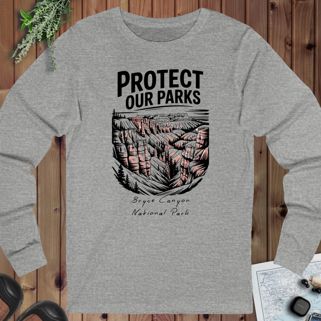 Protect Our Parks Bryce Canyon Long Sleeve T-Shirt in Athletic Heather