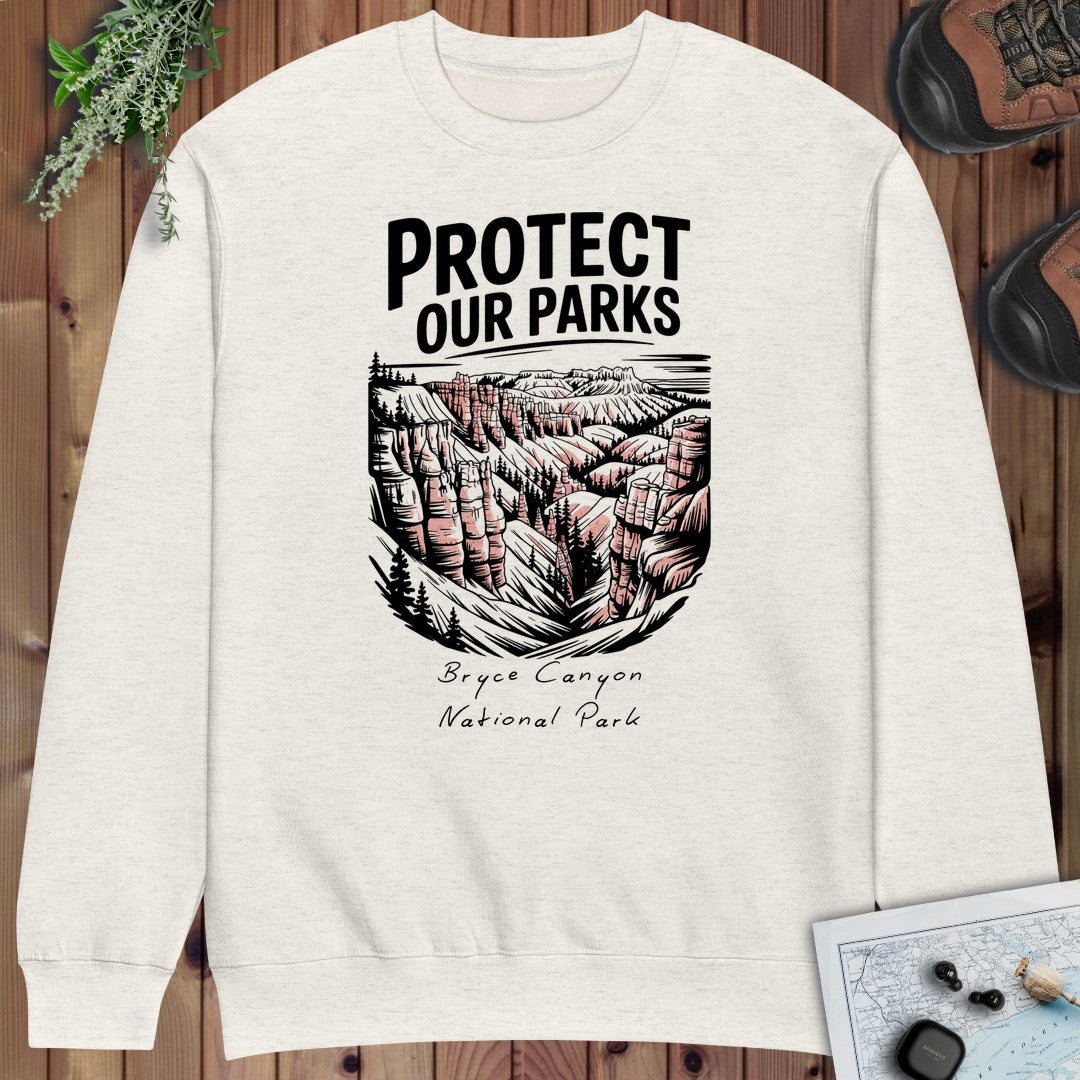 Protect Our Parks Bryce Canyon Crewneck Sweatshirt in Oatmeal Heather