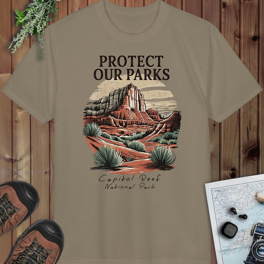 Protect Our Parks Capitol Reef National Park Performance T-Shirt in Prairie Dust