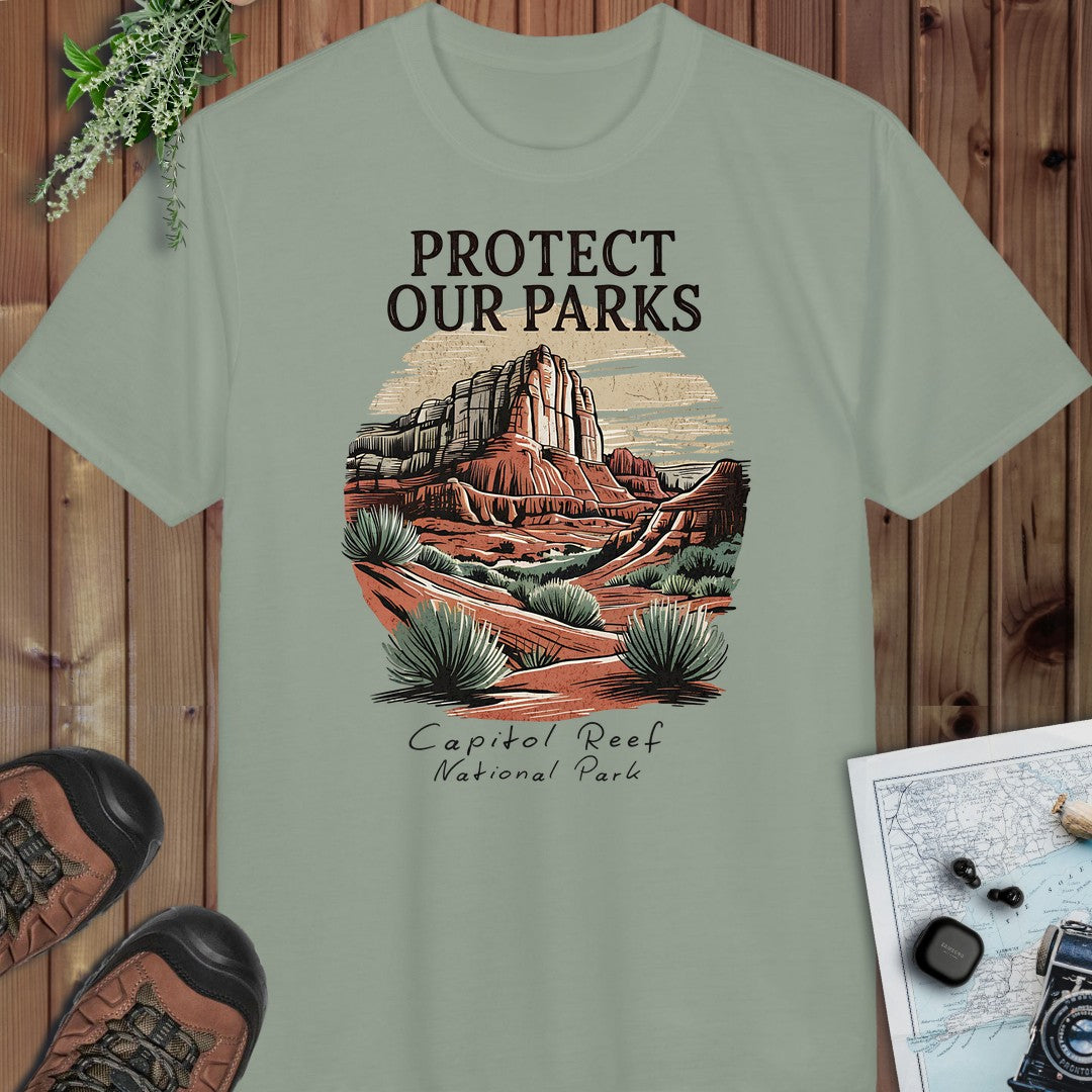 Protect Our Parks Capitol Reef National Park Performance T-Shirt in Sage