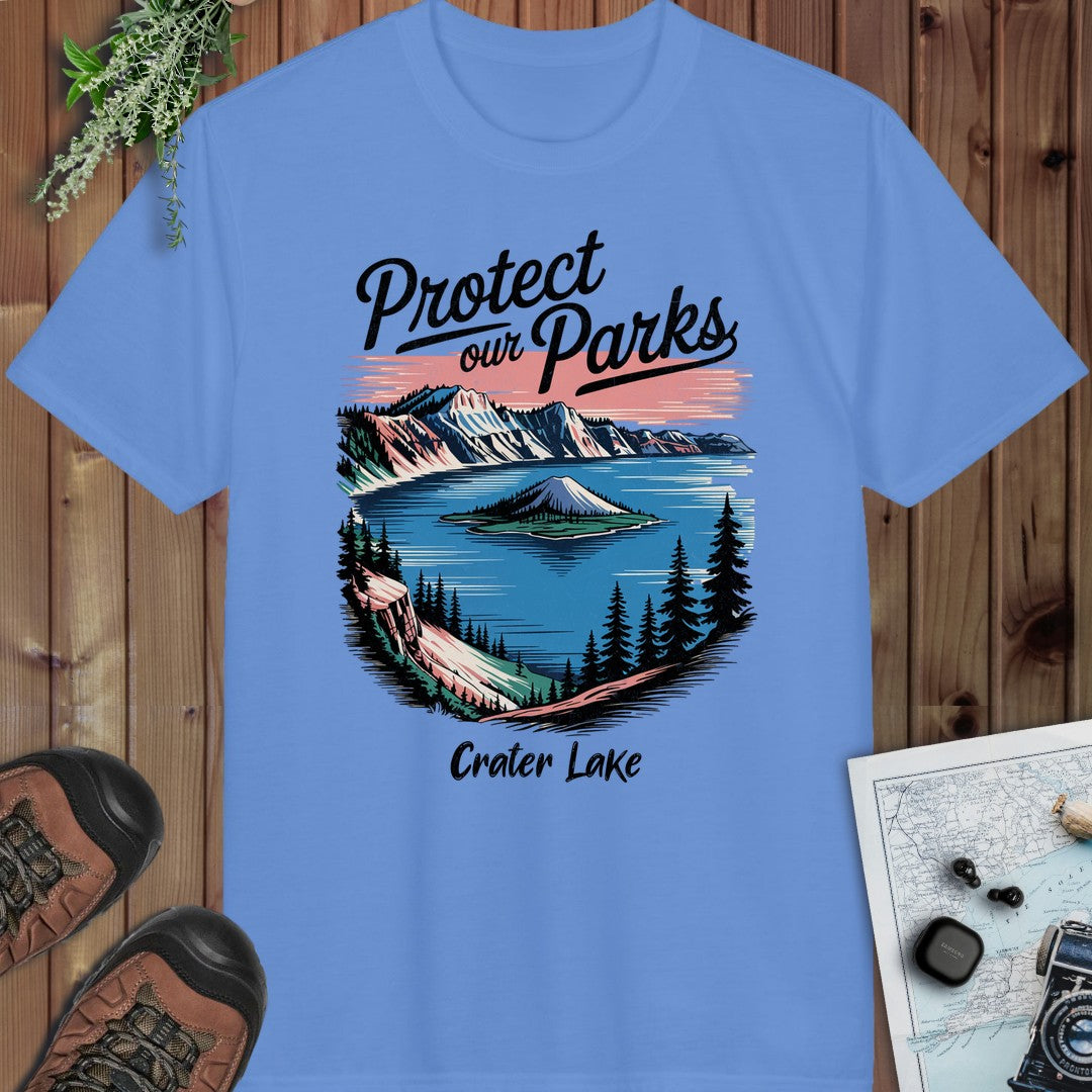 Protect Our Parks Crater Lake National Park Performance T-Shirt in Carolina Blue