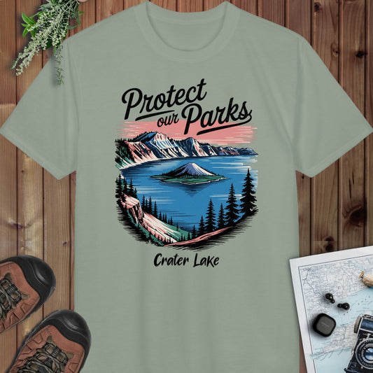 Protect Our Parks Crater Lake National Park Performance T-Shirt in Sage