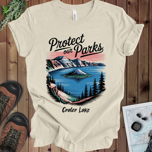 Protect Our Parks Crater Lake Kids Graphic T-Shirt in Natural