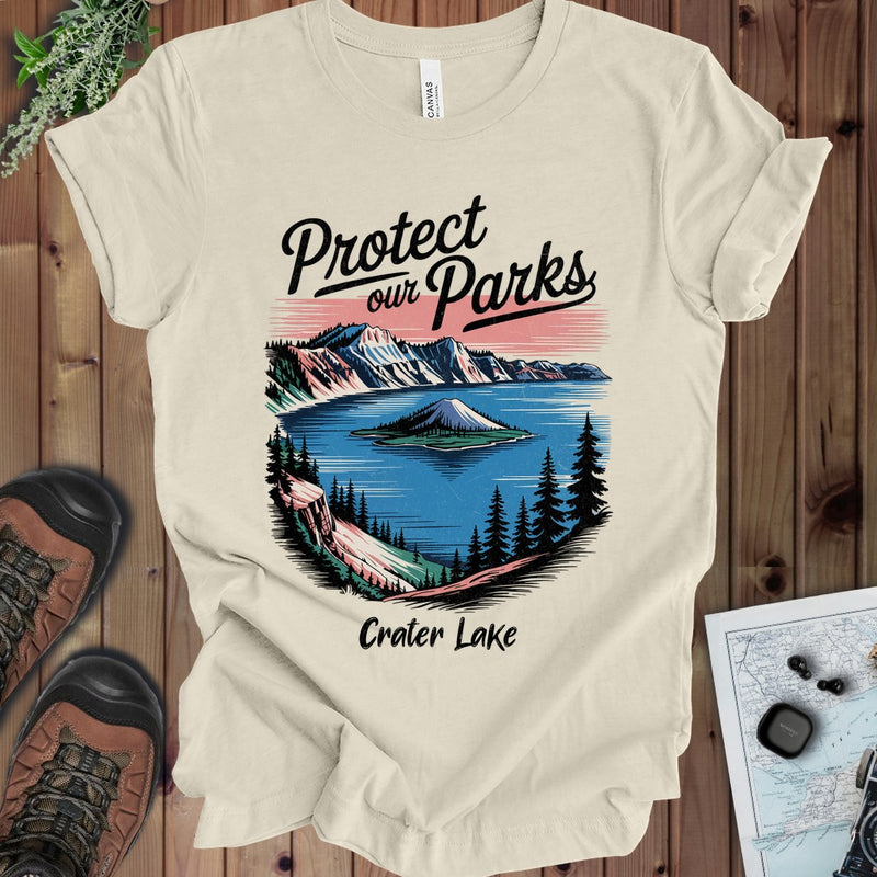 Protect Our Parks Crater Lake Kids Graphic T-Shirt in Natural