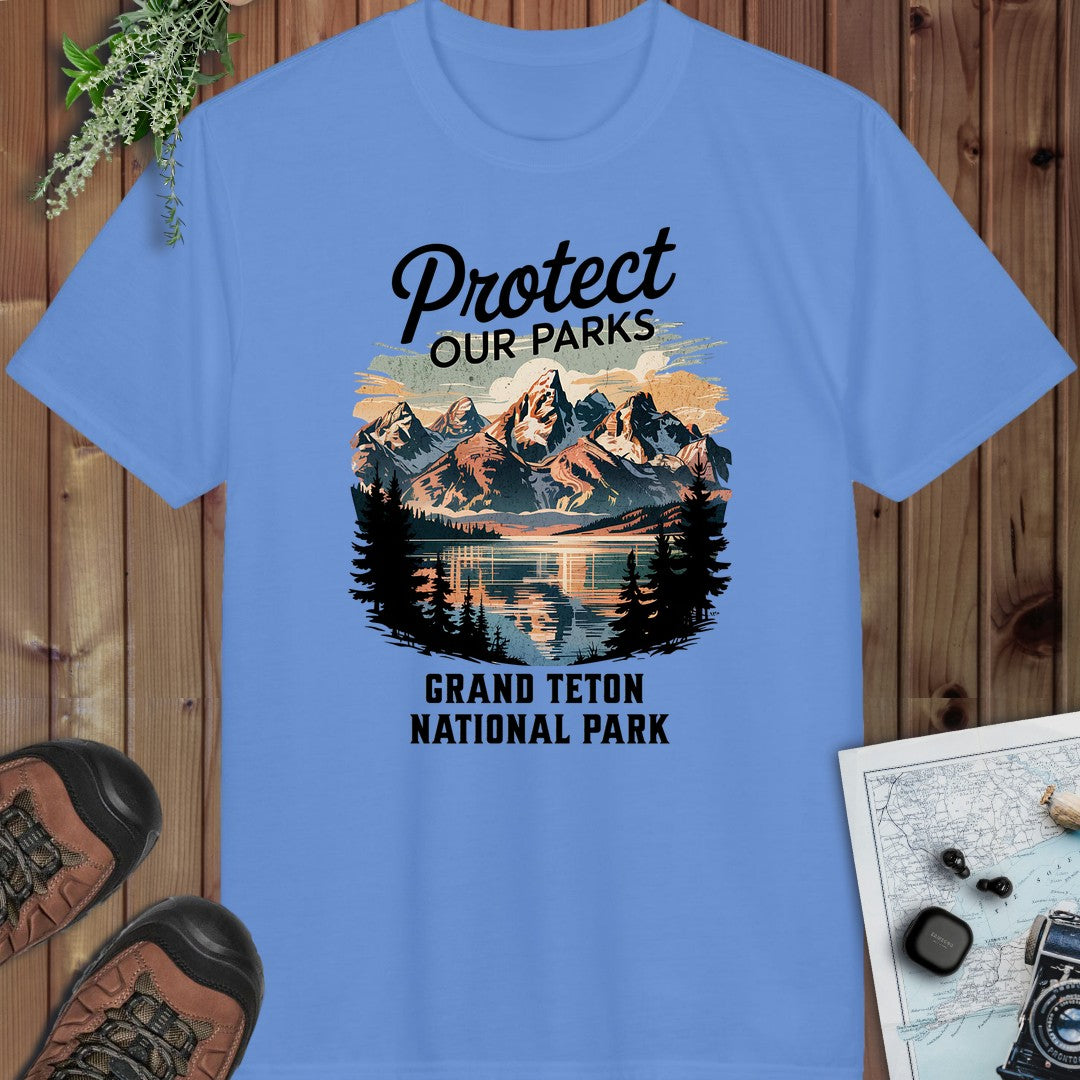 Protect Our Parks Grand Teton Performance T-Shirt in Carolina Blue