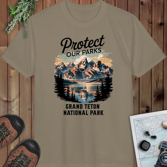 Protect Our Parks Grand Teton Performance T-Shirt in Prairie Dust