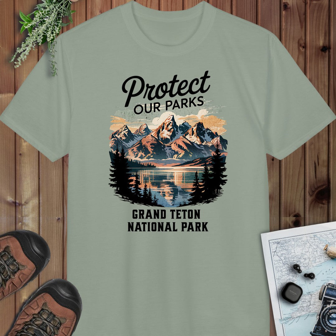 Protect Our Parks Grand Teton Performance T-Shirt in Sage