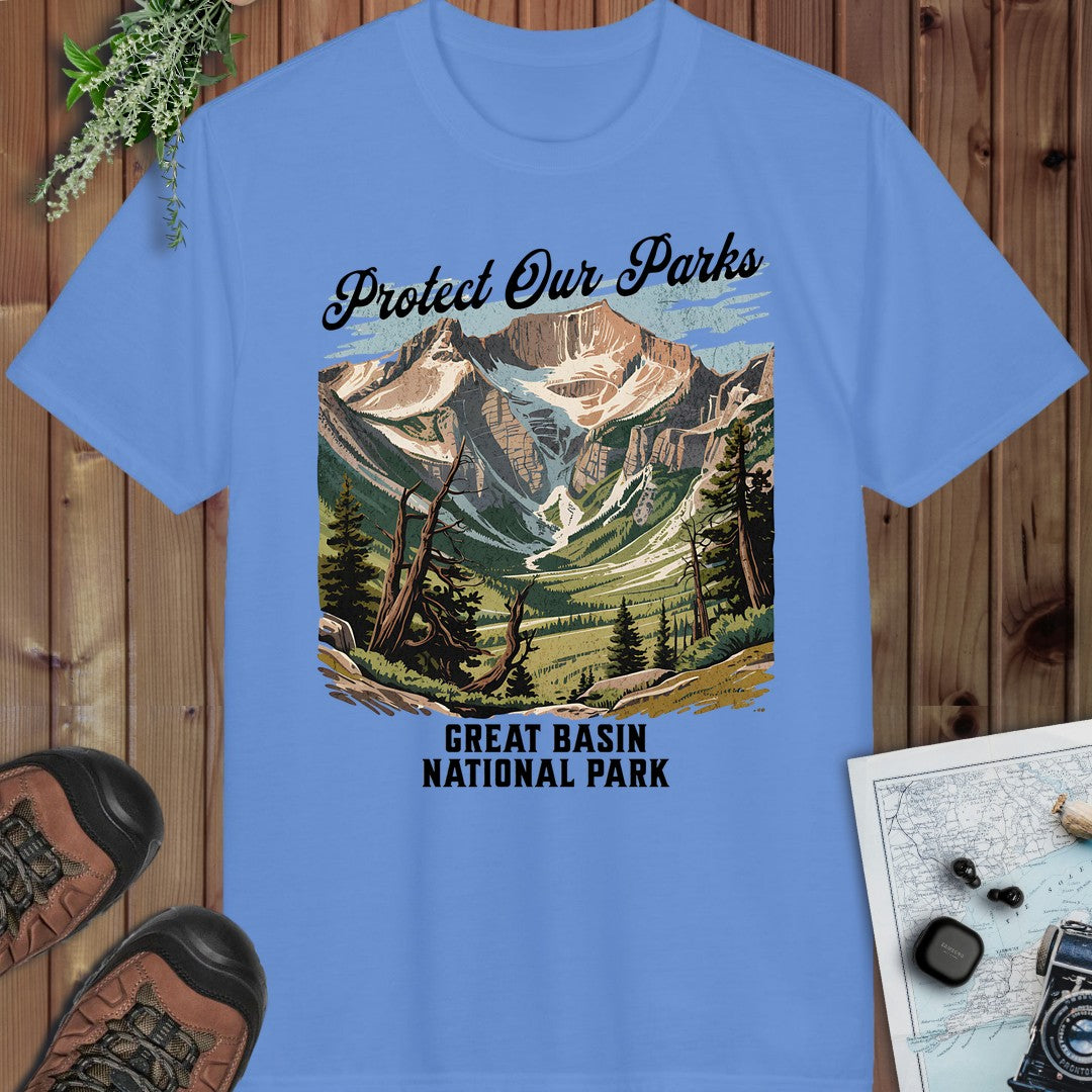 Protect Our Parks Great Basin Performance T-Shirt in Carolina Blue